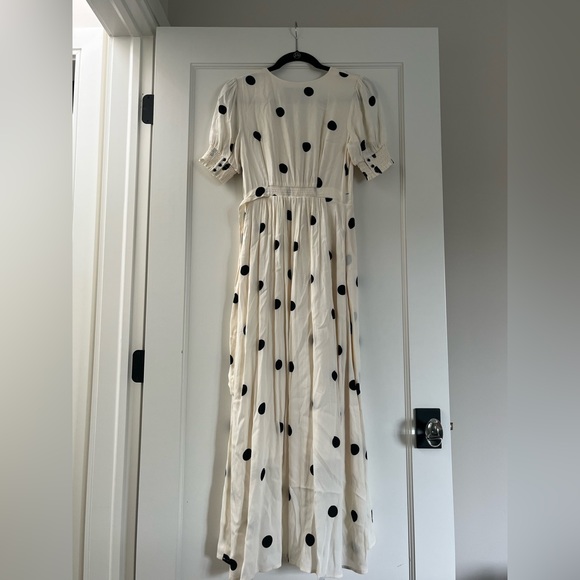 Anthropologie polka dot cream maxi dress - Picture 3 of 3